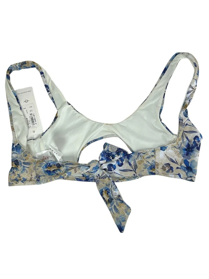 Conjunto de bikini de dos piezas PHAX talla XS azul floral cintura alta descarado recorte lazo trasero Foto 4 de 4