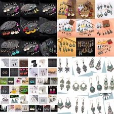 Wholesale 45 pairs of Earrings Women Metal Drop Dangle Fashion Jewelry Mix Style