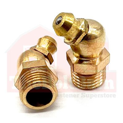 #ad 1 4quot; 28 Zerks Grease Fitting 90 Degree Hydraulic Brass Choose Quantity $369.78