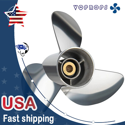 13 3/4 x 17 Stainless boat Propeller for Yamaha 150-250HP 15 tooth 13.75''X 17'