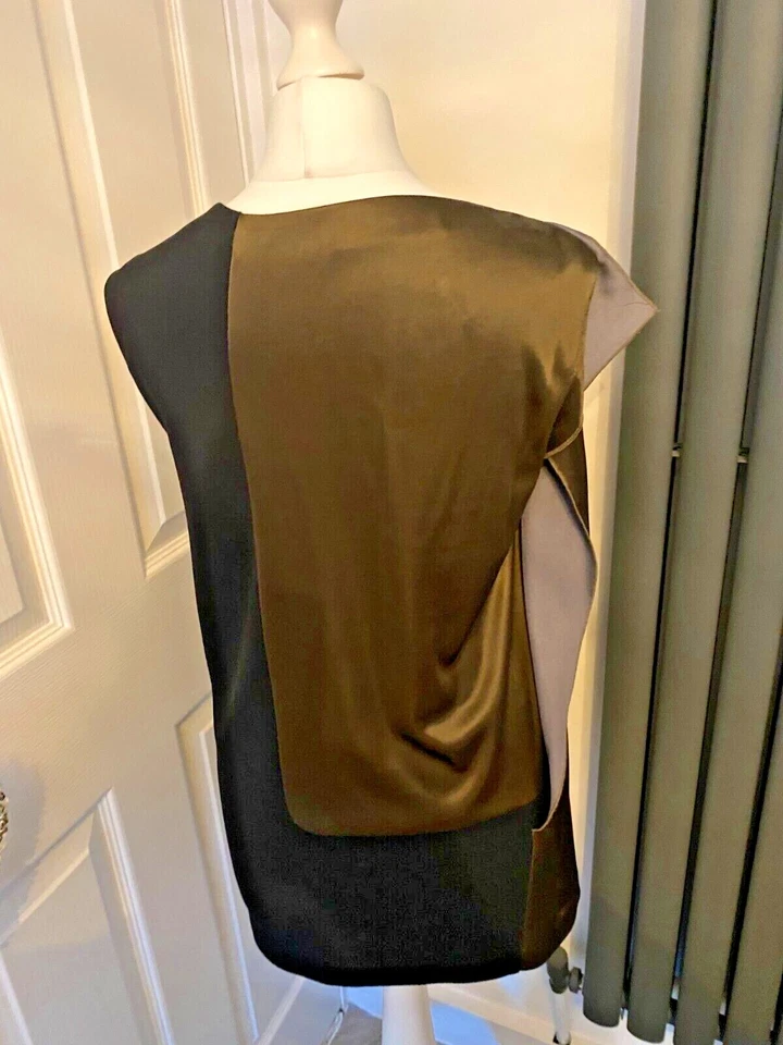 ICONICONIC BALENCIAGA PARIS Top Negro y Verde F 36 Reino Unido 10 Impresionantes Raro De Colección Foto 4 de 4