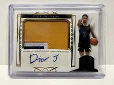 2022-23 Leaf Trinity Dior Johnson RPA Gold Foil Rookie Patch Auto RC #60/75