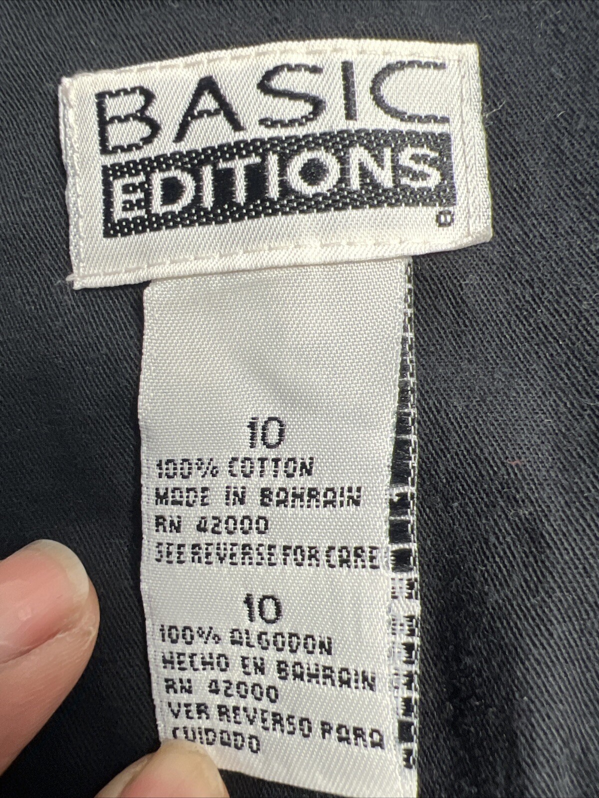 Basic Editions Black Cotton Button Down Shirt Dre… - image 5