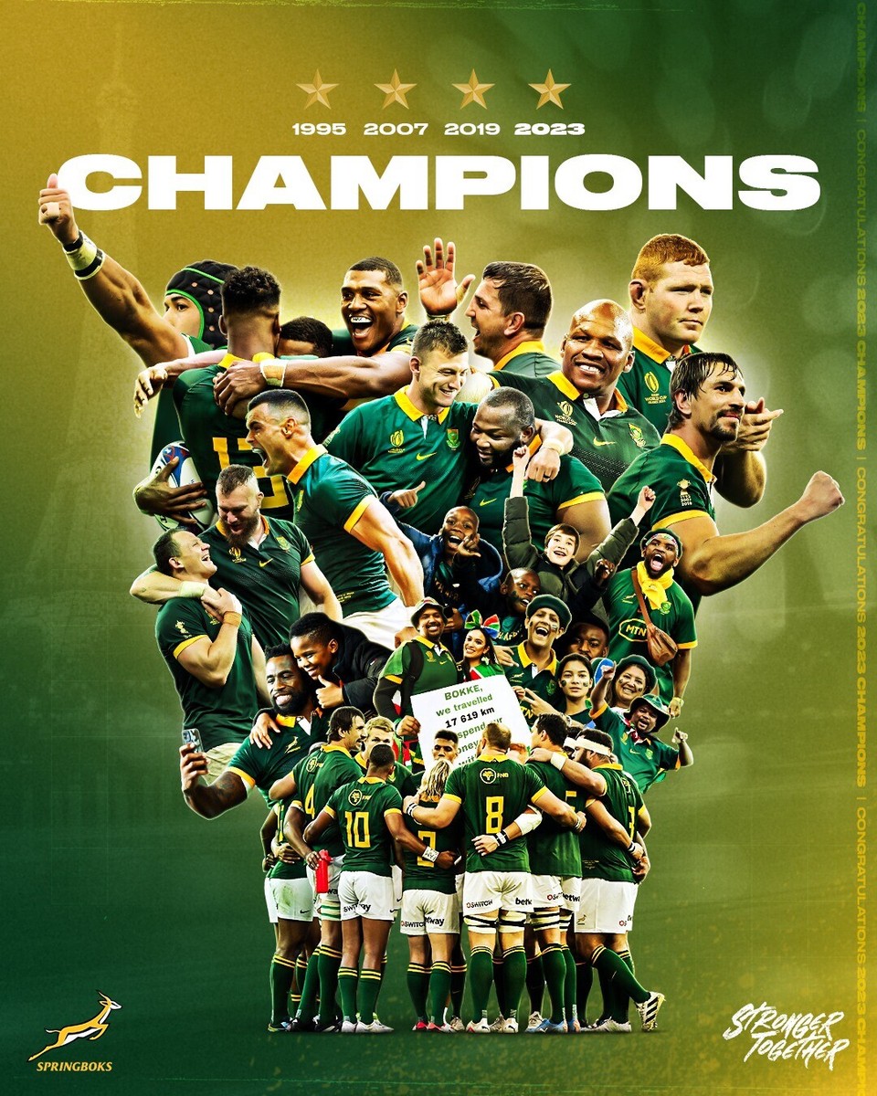 WORLD CUP RUGBY CHAMPIONS TEAM POSTER, SOUTH AFRICA ,BARGAIN ALL