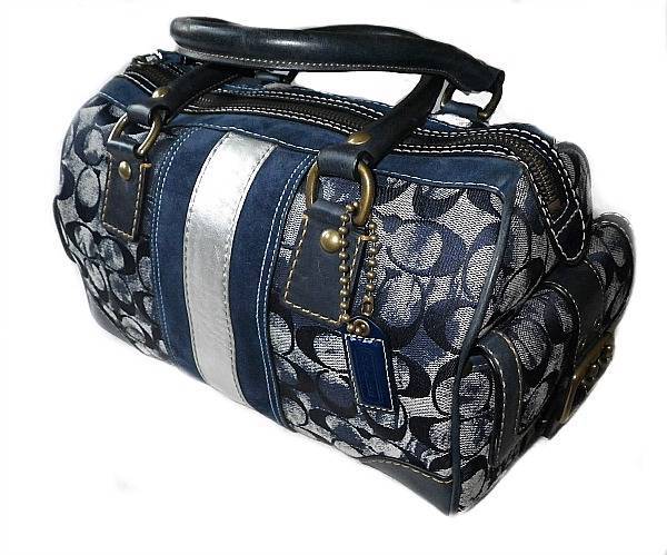 NICE COACH LIMITED ED DENIM SIGNATURE C TIE DYE SATCHEL TOTE