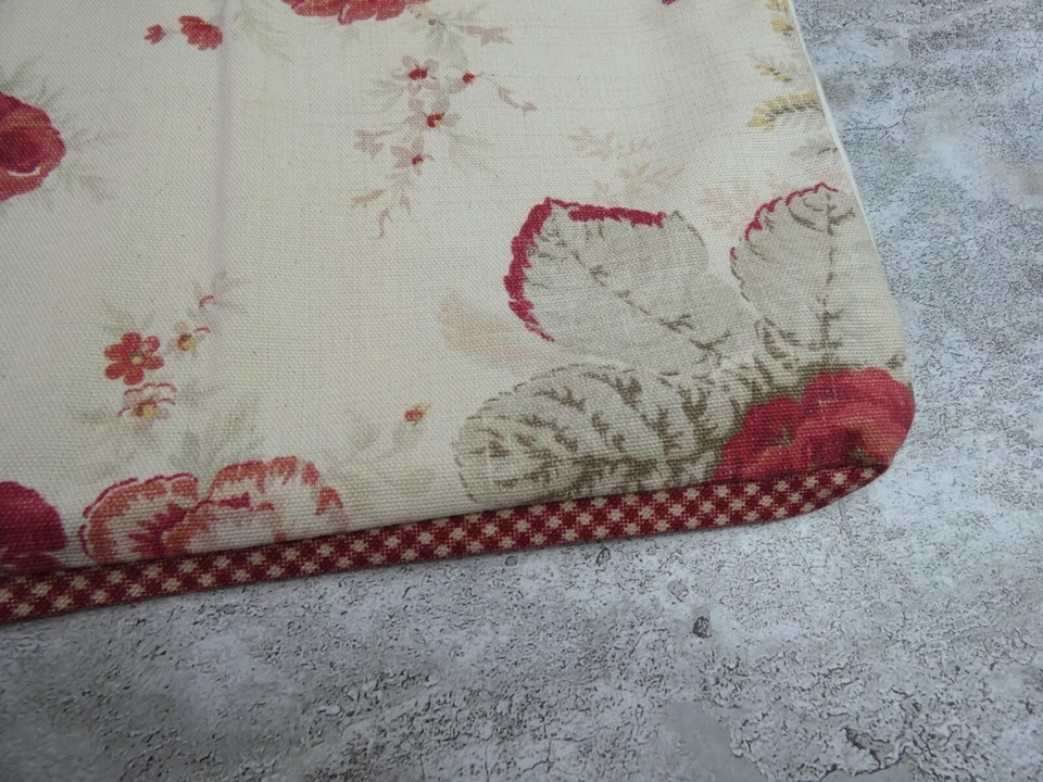 Waverly Cenefa Curtin Crema Rojo Norfolk Rosa Floral Country Clásico 27X38 Foto 4 de 4