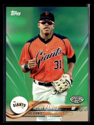2018 Topps Pro Debut #150 Heliot Ramos Green #/99 Rookie