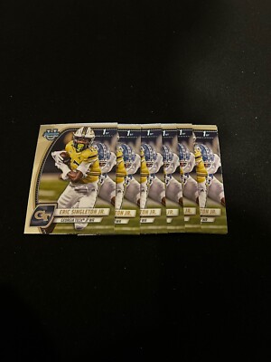 Eric Singleton Jr 2024 Bowman Chrome U 1st Georgia Tech WR Lot (7)