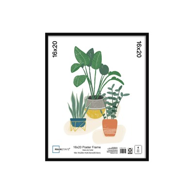 Mainstays 16x20 Basic Black Poster Frame free and fast shipping
