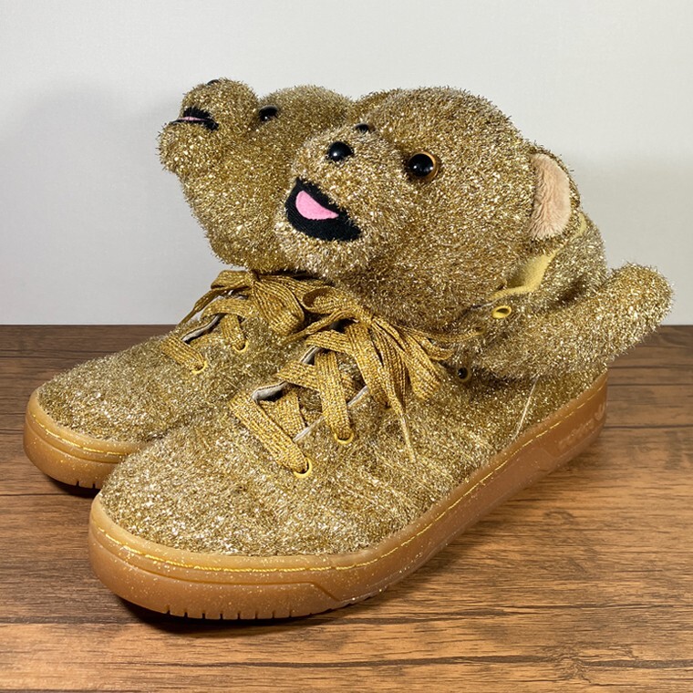 Size 9 - adidas Jeremy Scott JS Bear JS Tinsel Gold Sneakers Size 9 - adidas Jeremy Scott JS Bear JS Tinsel Gold Sneakers