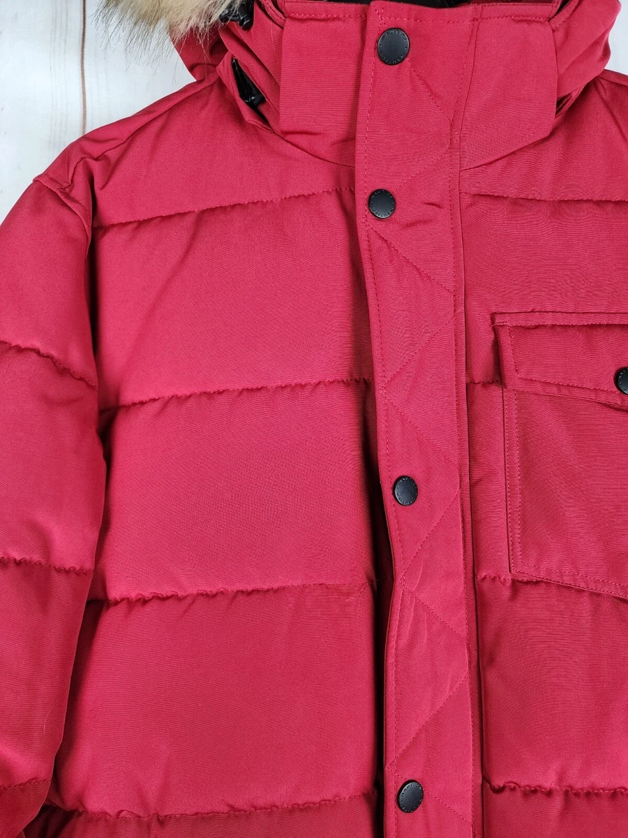 Nautica men's quilted top hooded parka jacket