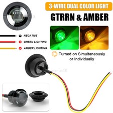 Dual Color Led Trailer Marker Lights 34 Round Bullet 12v Truck Clearance Light
