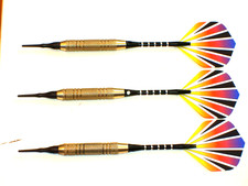 Soft Tip Darts, Used 18 Gram Brass with New Aluminum Shafts and Flights 990