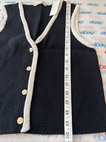 Abercrombie & Fitch Button Up Sweater Vest Size Large Dark Blue - Picture 8 of 15
