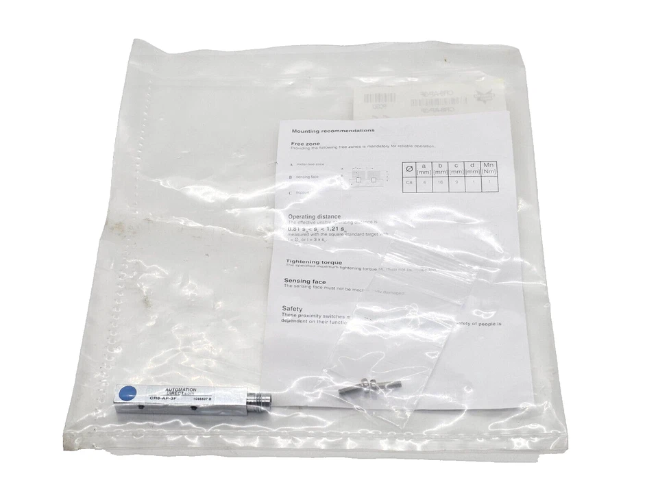 SEALED Automation Direct CR8-AP-3F Inductive Proximity Sensor, 3Pin, 8M, CR8AP3F - Image 4 of 4