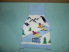 Mark and Graham Knit Dog Downhill Skier "LOUIE" Sweater Sz S (H-44)