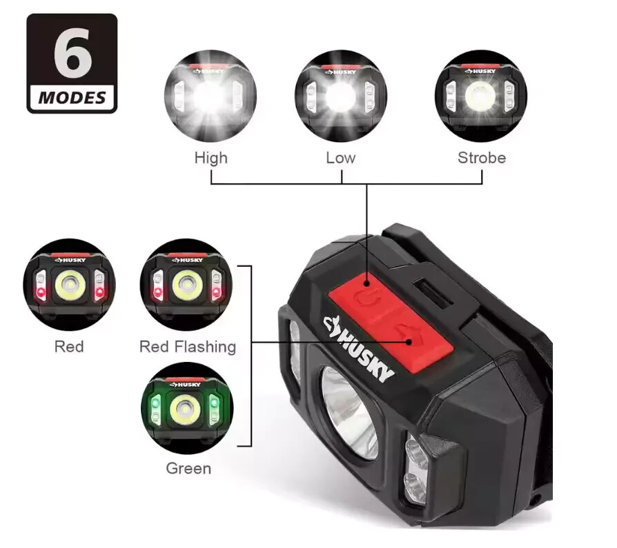 Husky 550 Lumens Compact Multi-Setting Dimmable Headlight | eBay