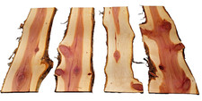4 Milled Kiln Dried Aromatic Red Cedar SLABs 24"L X 5-8"W X 0.3-.5"T SHIPS FREE 