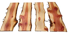 4 Milled Kiln Dried Aromatic Red Cedar SLABs 24"L X 5-8"W X 0.3-.5"T SHIPS FREE!