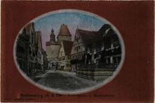 Old postcard postcard Rothenburg- Rodergasse and Markusturm GERMANY (944174)