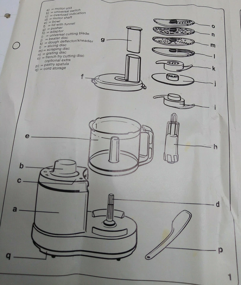 Pick 1 parte) KRUPS Tipo 700 Procesador de Alimentos Rebanada Rebanada Hoja Adaptador Tapa Foto 4 de 4