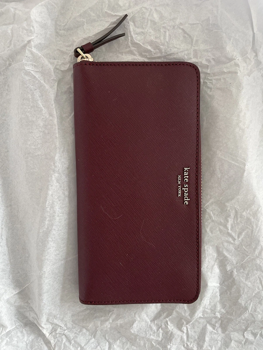 Kate Spade New York large Continental Wallet Cameron cherrywood