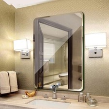 Wall Mirror Vanity Beveled Edge Frameless For Bathroom Bedroom Cloakroom