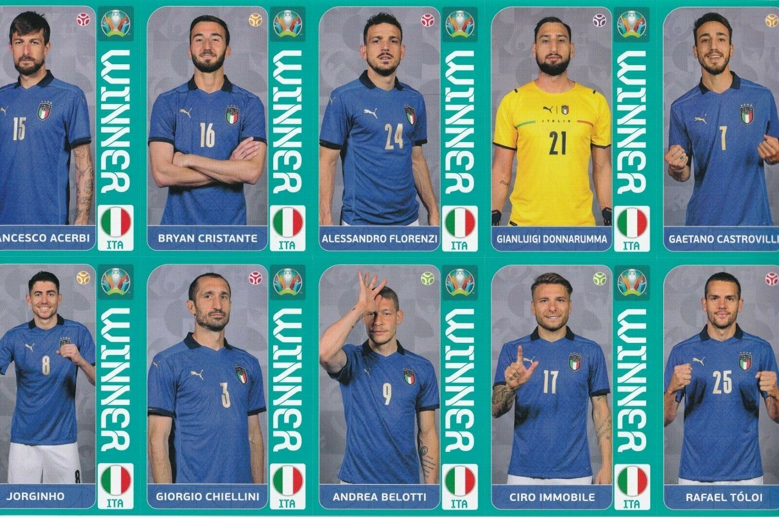 Panini Euro Em 2020 - Branded goods 2021 Popular products 10-fach Sticker Italy Donna Winner