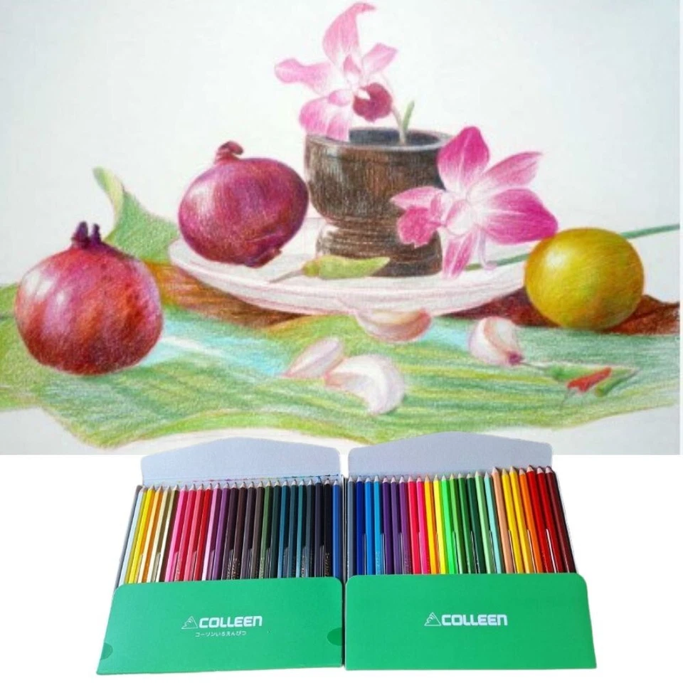 Pencils Colored Drawing Colleen Painting Art Colors Set Gift Kids 48 Pencil Colo - Image 2 of 4