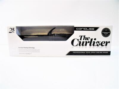 The Curlizer Rotating Curling Iron Dual-Spin Wand Hair Styling New w/Minor Marks
