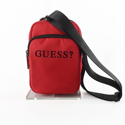 NEW! GUESS Red Nylon Toby Crossbody Travel Bag SRP $59.99