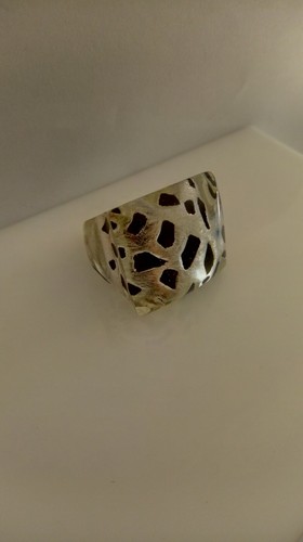 ZaHara Lucite Rectangular Leopard Pattern Statement Ring - Picture 8 of 14