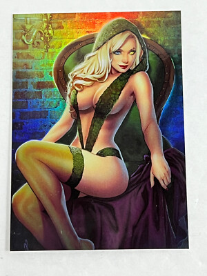 Zenescope Trade Card: #7P Elias Chatzoudis Pinup holographic foil card