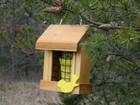 Suet Bird Seed Feeder,  Hand Crafted White Cedar Wood, Woodpeckers &Wild Birds