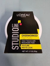 3 PACK L'Oreal Paris Studio Line Overworked Hair Putty, 1.7 oz