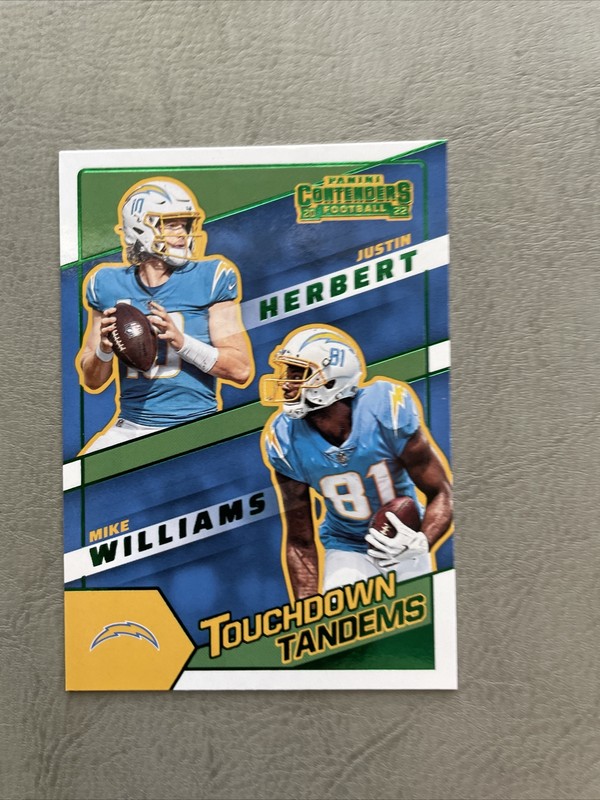 2022 Panini Contenders Touchdown Tandems Justin Herbert/Mike Williams Nr. Mt-Mt.