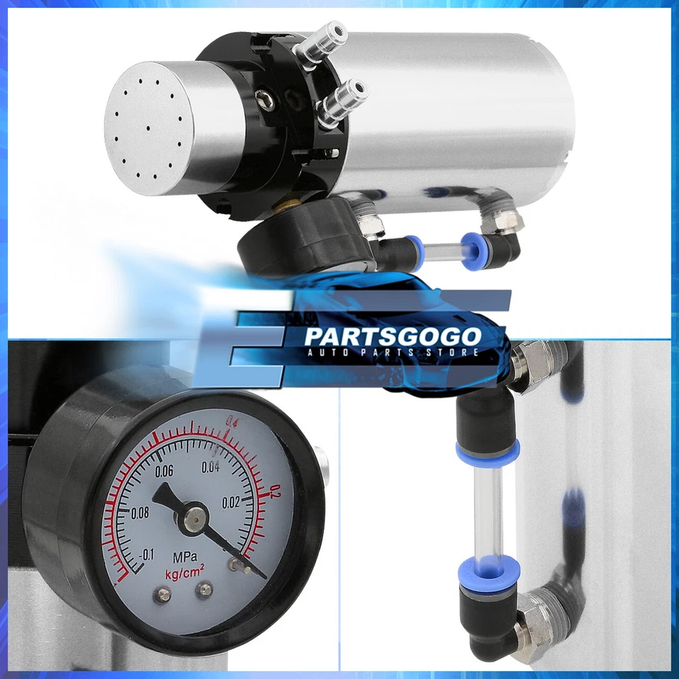 For Honda Oil Catch Reservoir Capacity Overflow Tank Breathe Gauge Silver - Imagem 2 de 4