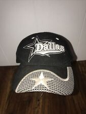 Dallas Black Hat Cap Script Visor Embroidered Signature Double Cowboys Star