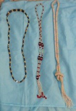 Vintage LOT of 3 Assorted GLASS Beaded  Necklaces