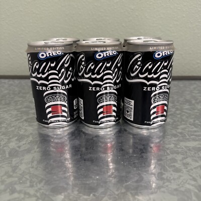 New Limited Edition Coca Cola Zero Sugar Oreo Soda Pack of 7.5 fl oz Mini Loose