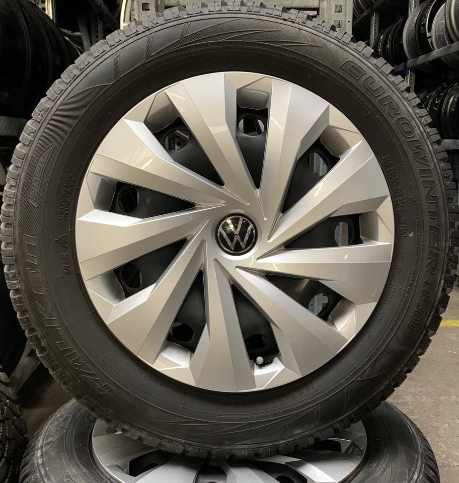 4 Orig VW Stahl-Winterräder 185/65 R15 88T M+S Polo 2G 2Q0601027AB/AH 813 - Bild 2 von 3