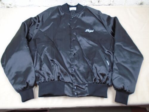 VTG Black SATIN Men Bomber Norfolk Southern Railroad Locomotive Train Jacket L - Picture 3 of 12