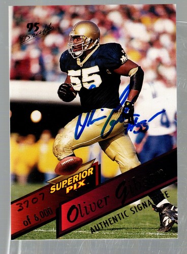 1995 Superior Pix Autographs #54 Oliver Gibson x/6500