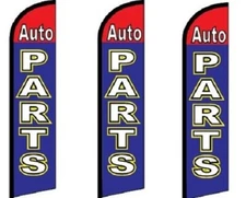 Auto Parts Windless King Size Flag  Pack of 3 (HARDWARE NOT INCLUDED)