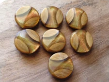 7pcs yellow-colored 17mm bundle of resin buttons special vintage  buttons