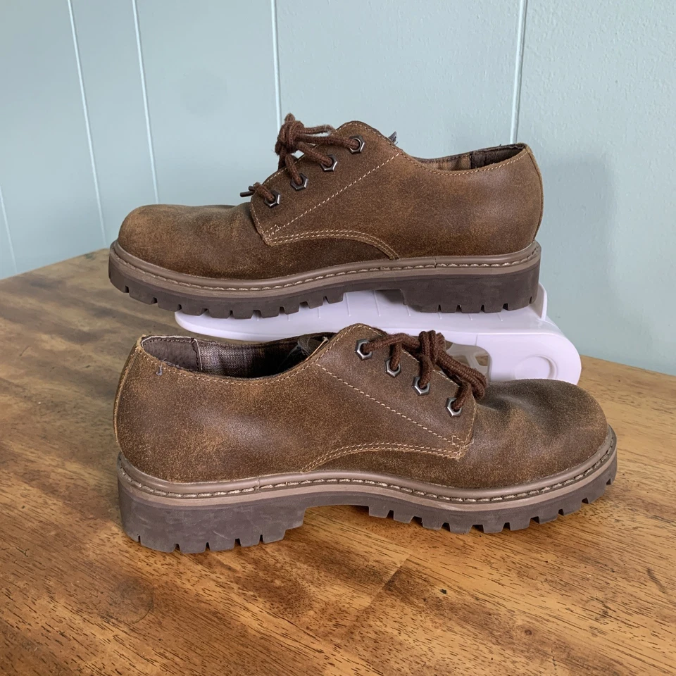 Zapatos SKECHERS de Colección ALLEY CATS 8.5W / 7M Cuero Marrón Oxford Y2K SN 47938 Foto 2 de 4