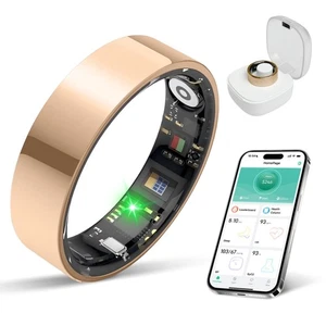 New Smart Ring Health Tracker for Women & Men, Sleep Exercise 12, Rose Gold