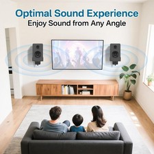 2Pcs Speaker Wall Mounts Double Side Clamping Space Saving Adjustable Angle with