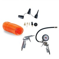 Druckluft Set ReifenfüLler Ausblaspistole Druckluftschlauch Kompressor 11 Teilig