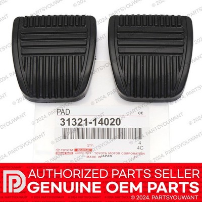 GENUINE Toyota OEM Clutch + Brake Rubber Foot Pedal Pad 31321-14020 [SET OF 2]